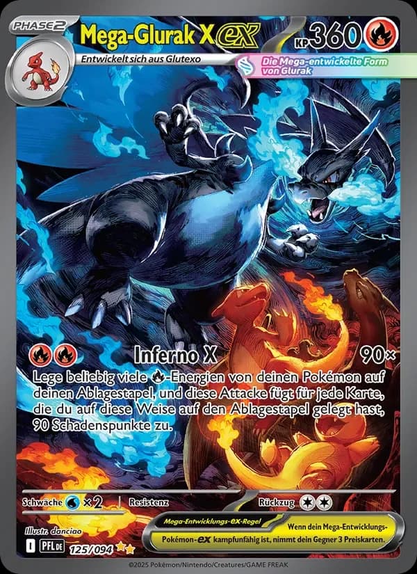 Sammelkarte Mega-Glurak X-ex