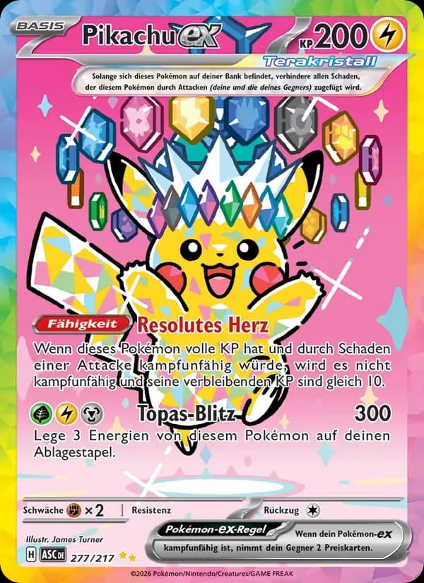 Sammelkarte Pikachu-ex